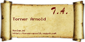 Torner Arnold névjegykártya